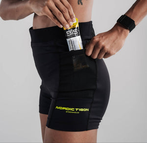 Women's Velocity Tights - Charcoal Black Nordic Tigon Running Tights