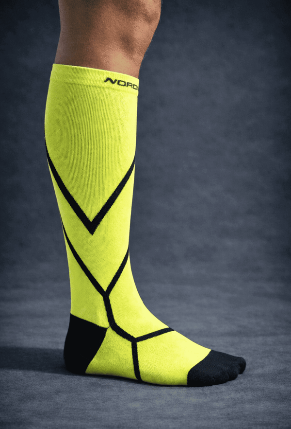Velocity Compression Socks - Long - Flash Yellow - Unisex Nordic Tigon Compression Socks