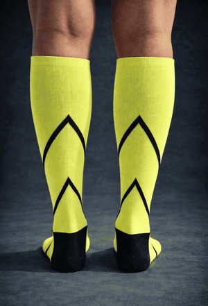 Velocity Compression Socks - Long - Flash Yellow - Unisex Nordic Tigon Compression Socks