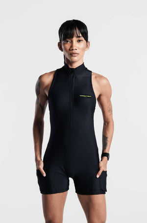 Women's Velocity Core Romper - Charcoal Black Nordic Tigon Romper