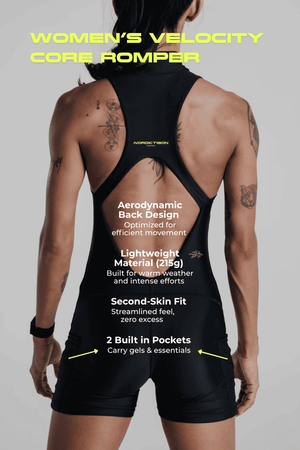 Women's Velocity Core Romper - Charcoal Black Nordic Tigon Romper