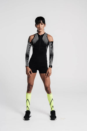 Women's Velocity Sprint Romper - Charcoal Black Nordic Tigon Romper