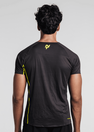 Men's Velocity Fitted Tee - Charcoal Black Nordic Tigon T-Shirt