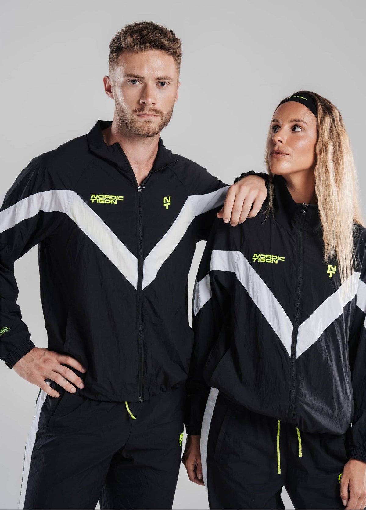 Velocity Unisex Track Suit - Charcoal Black/Lunar White Nordic Tigon Track Suit